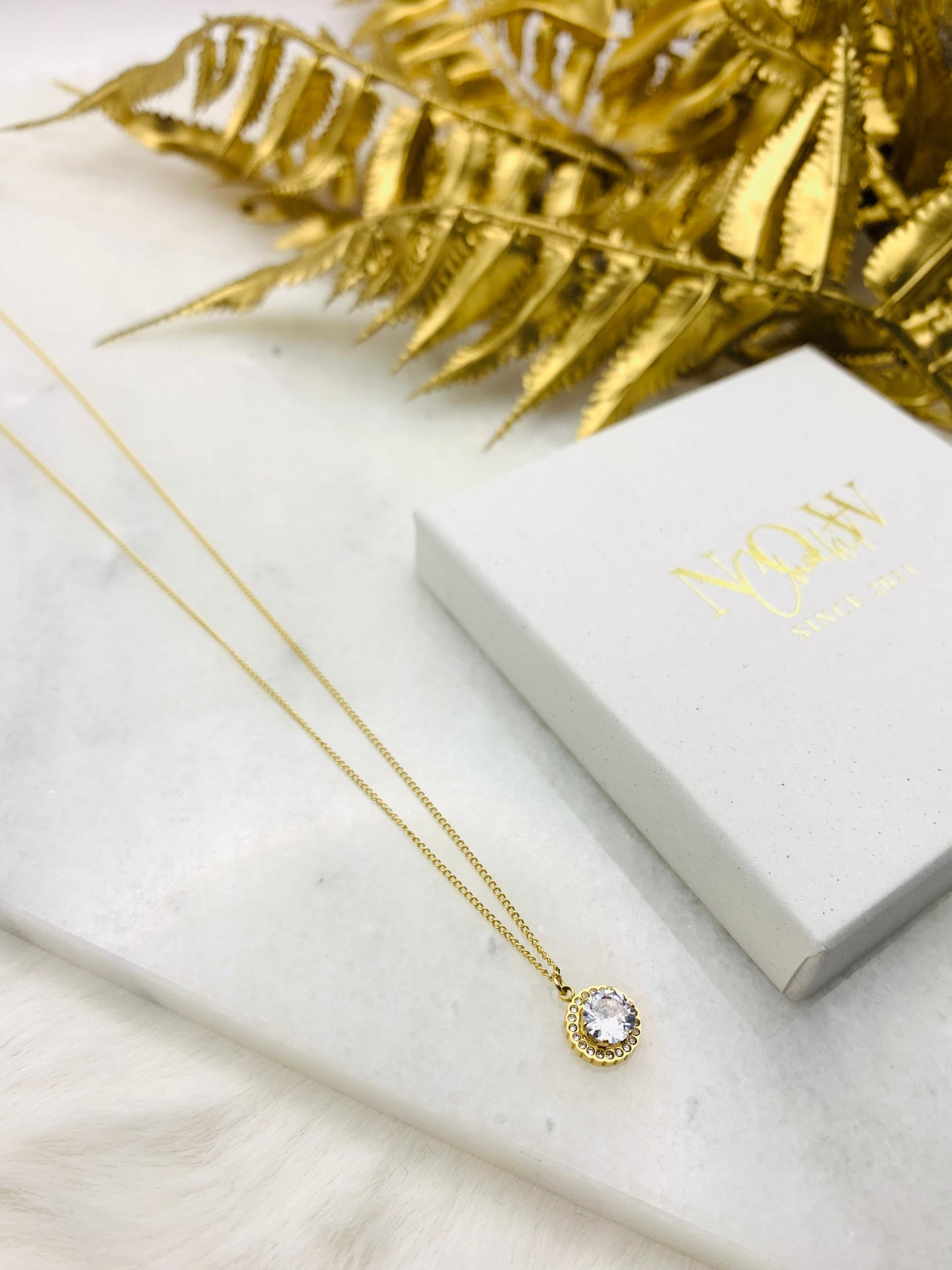 Femke Luxe Zirkoon Hanger Ketting - Elegant en opvallendAccessoire