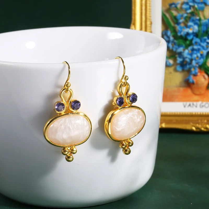 Ovale Mannenschijn Oorbellen - More