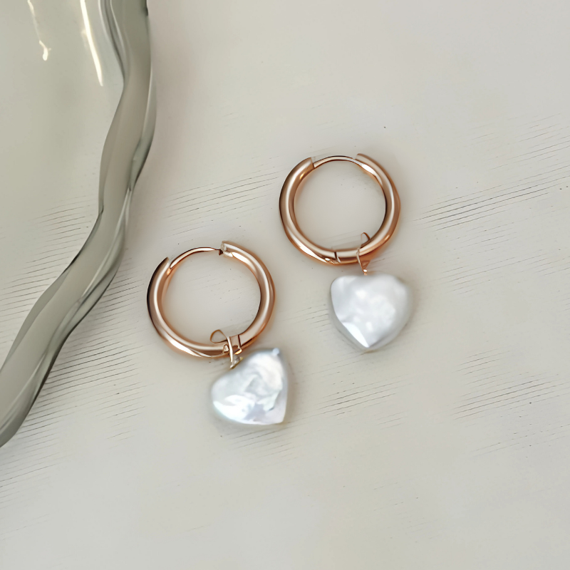 Hart Parel Vintage Hoepel Oorbellen - Bella