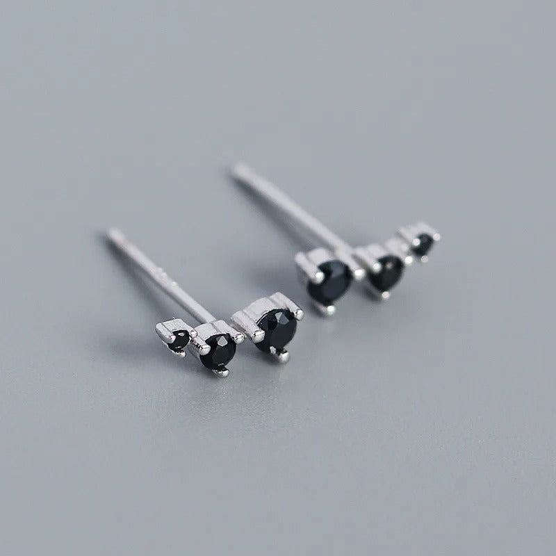 Elegante Drie Mini Zirkonia Oorbellen - Sandy