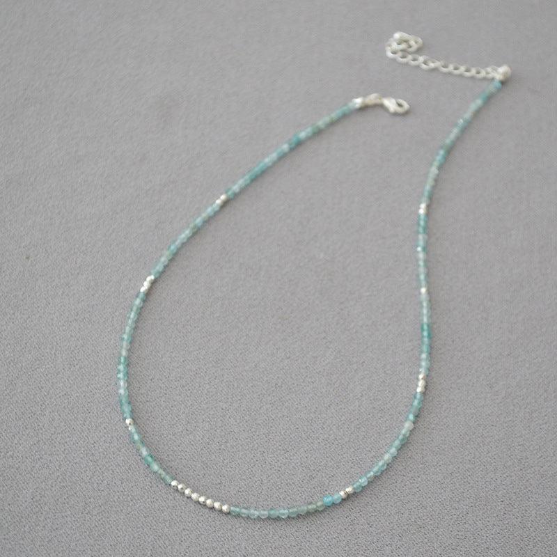 Elegante Zeeblauwe Kralen Clavicula Ketting - Luna, de perfecte accessoires voor een stijlvolle look