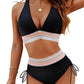 Dames Bikini Set - Hoog Taille Corrigerend Bottom - Verstelbaar Driehoek Bovenstuk