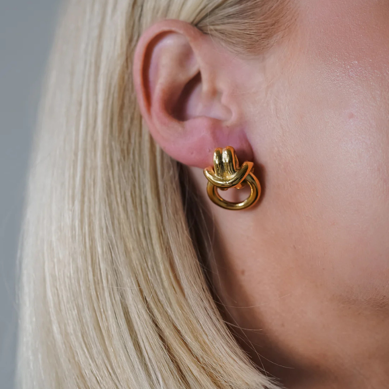 Grove knoop Oorbellen - Jordyn