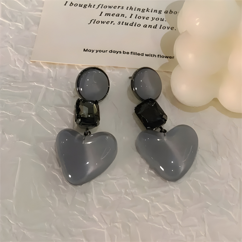 Hart Hars Kristal Hanger Stud Oorbellen - Audrey