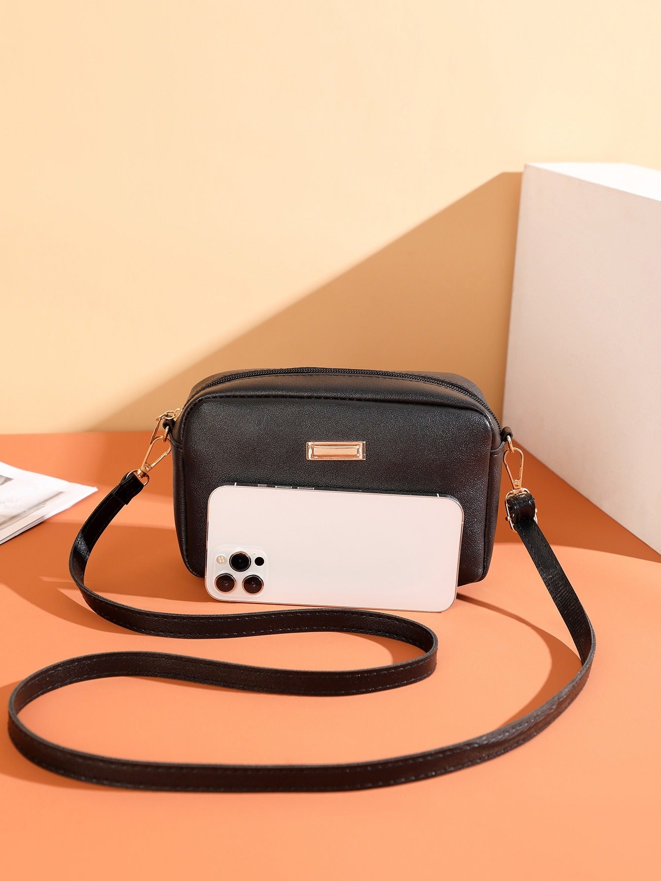 Schoudertas van synthetisch leer voor dames - Clara