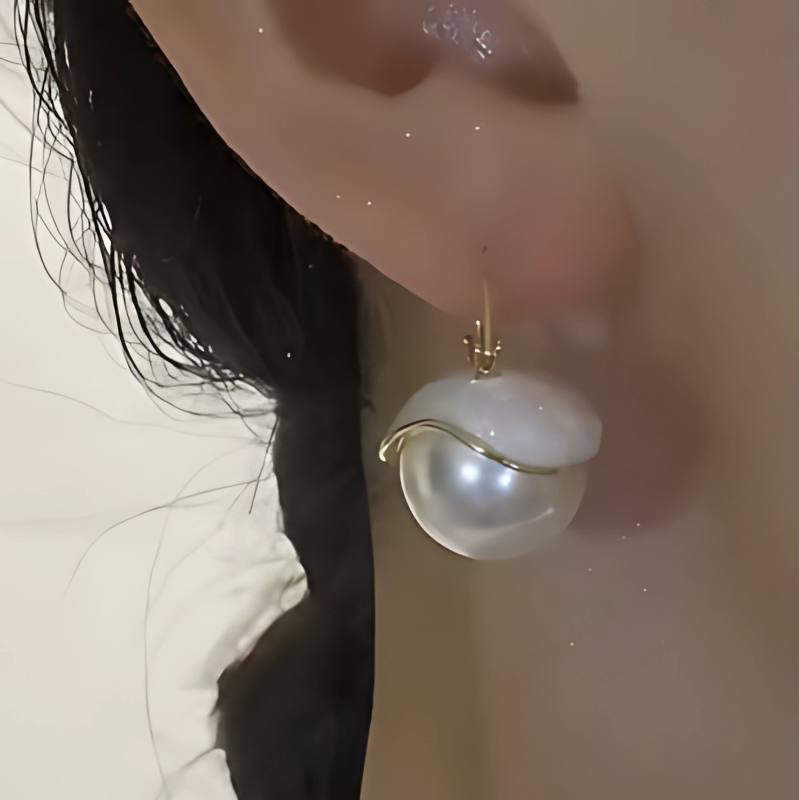 Gouden Parel Oorbellen - Cari