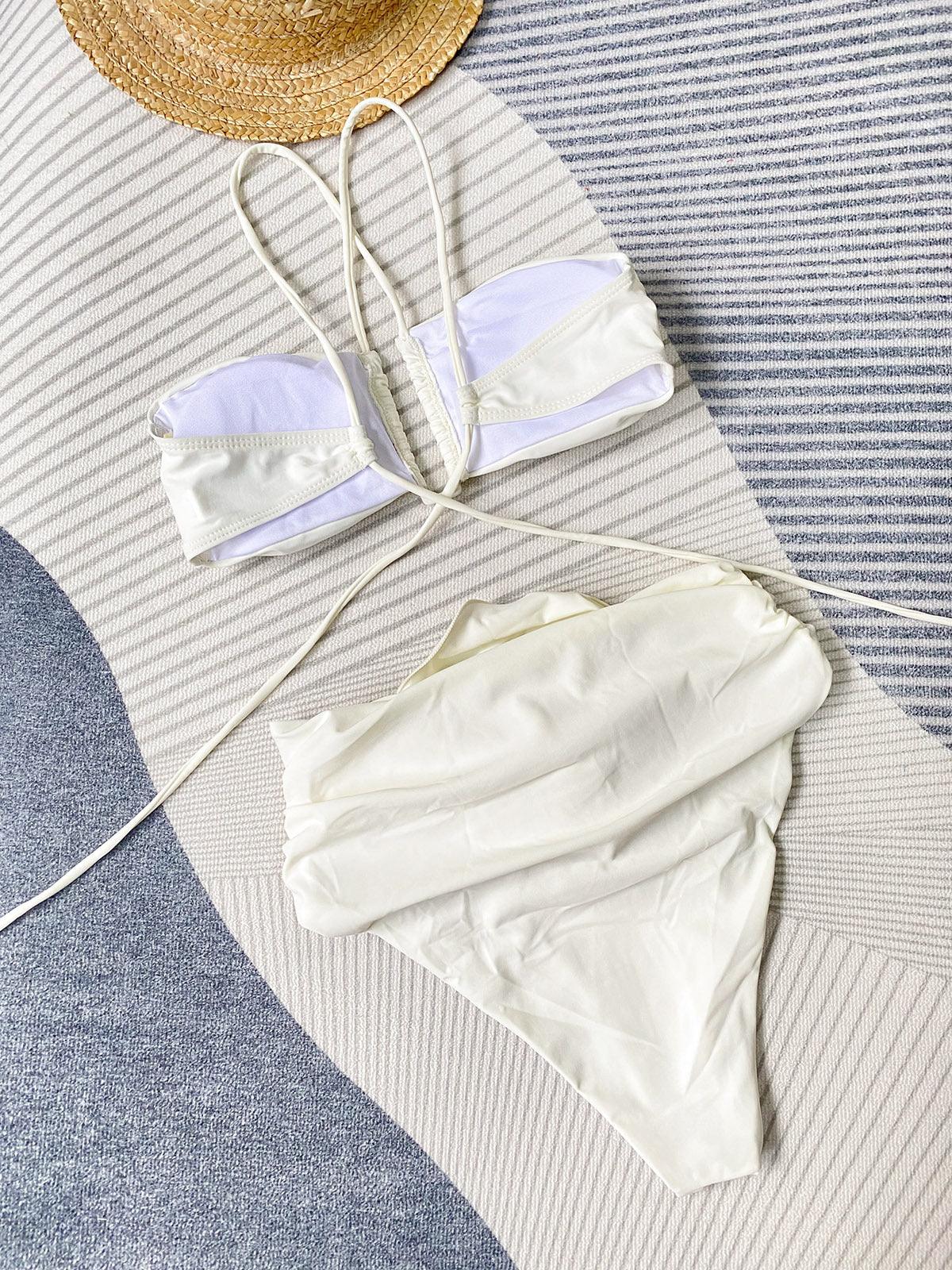 Dames Bikini Halter Neck met Bloemen Details