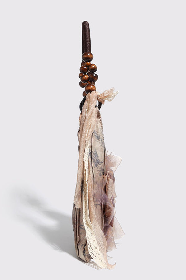 Stijlvolle Tie-Dye Rozenbloem Schoudertas - Perfect voor casual en elegante looks