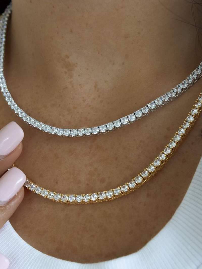 Choker tennisstijl modieus en elegant, voeg een verleidelijke charme toe aan je outfit