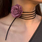 Rozenknop Choker Ketting