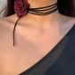 Rozenknop Choker Ketting