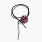 Rozenknop Choker Ketting