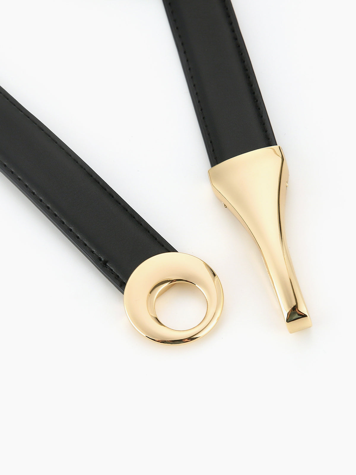 Leren Gouden Gesp Riem