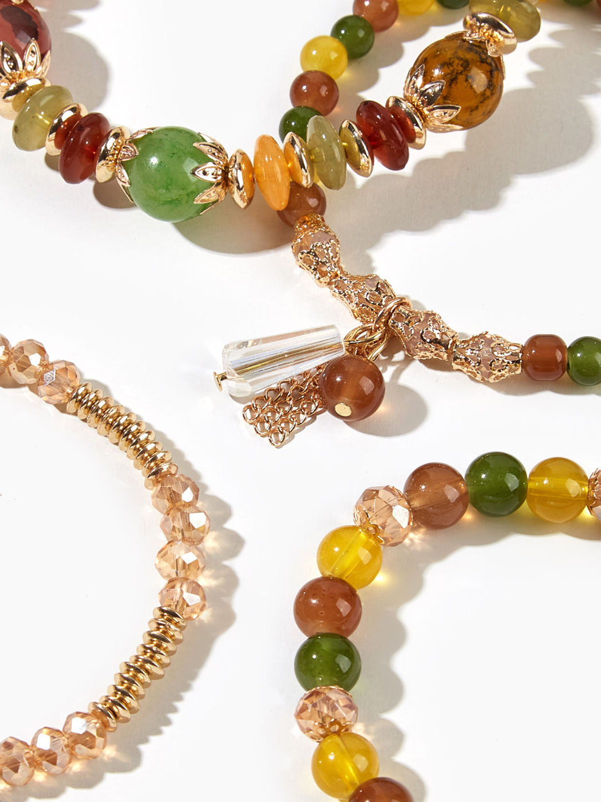 Set van 4 Prachtige Kristallen Parels Armbanden