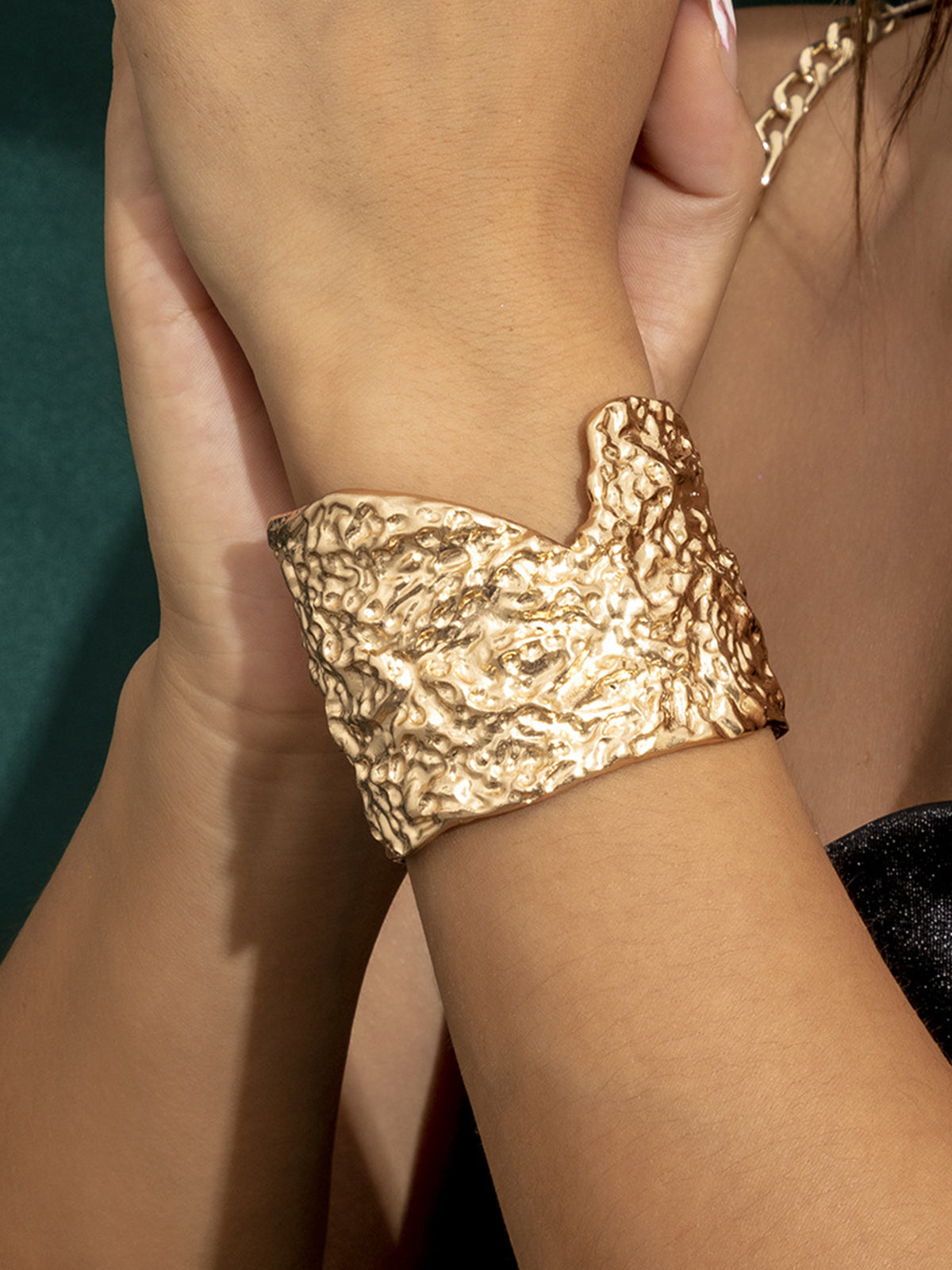Onregelmatige Gouden Cuff Armband