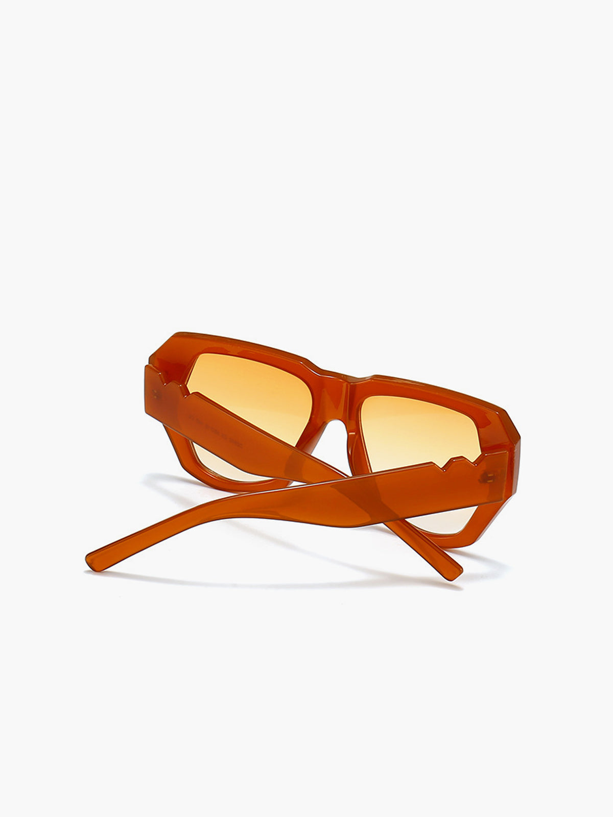 Vintage-Polygon Design Cat-Eye Zonnebril met Nieten-details