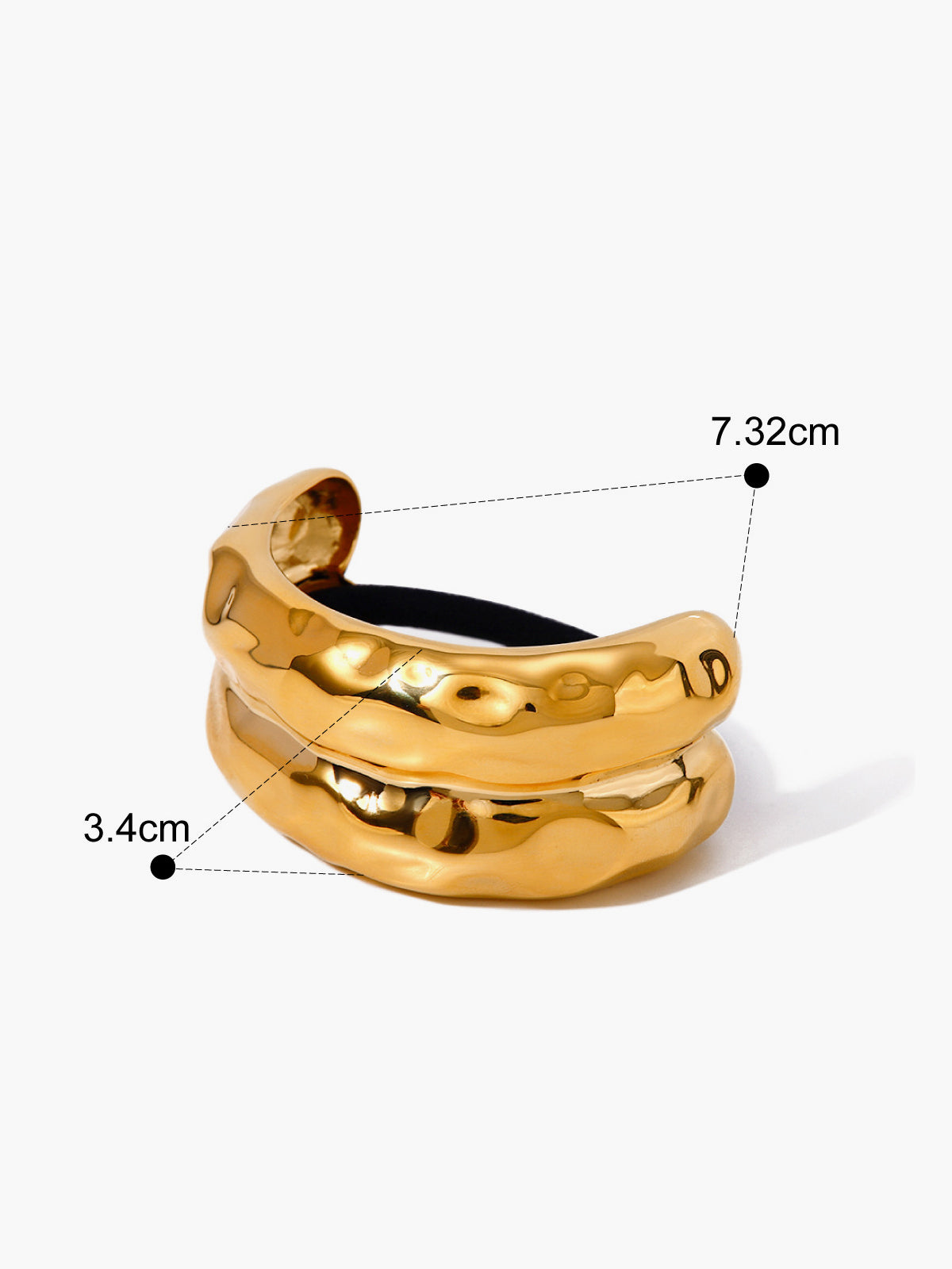 Zwarte U-vormige rubberen band voor een perfecte fixatie