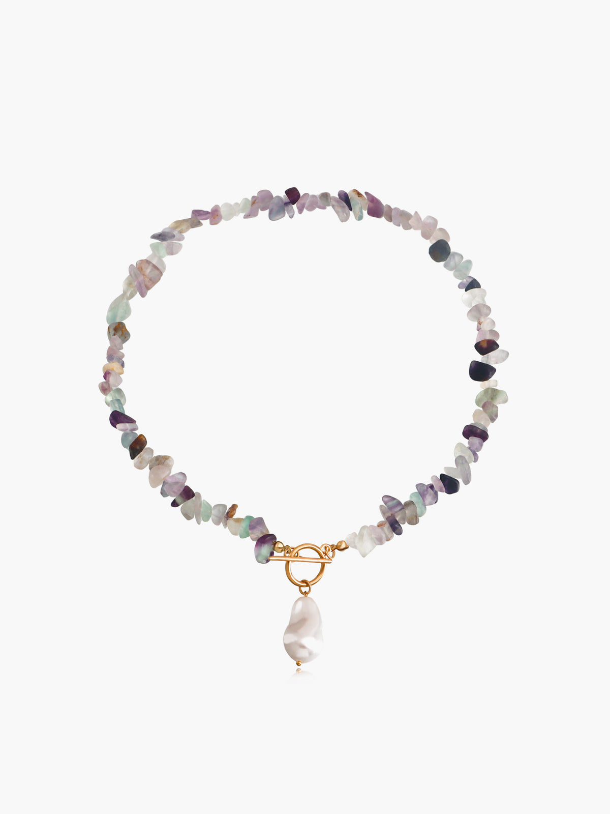 Reflecteer je stijl met de stijlvolle onregelmatige parelketting en groene turquoise