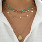 Multi-lagen turquoise ketting voor een stralende stijl