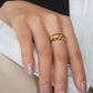 1 stuk Croissant Hemp Design Ring - Stijlvolle modeaccessoire