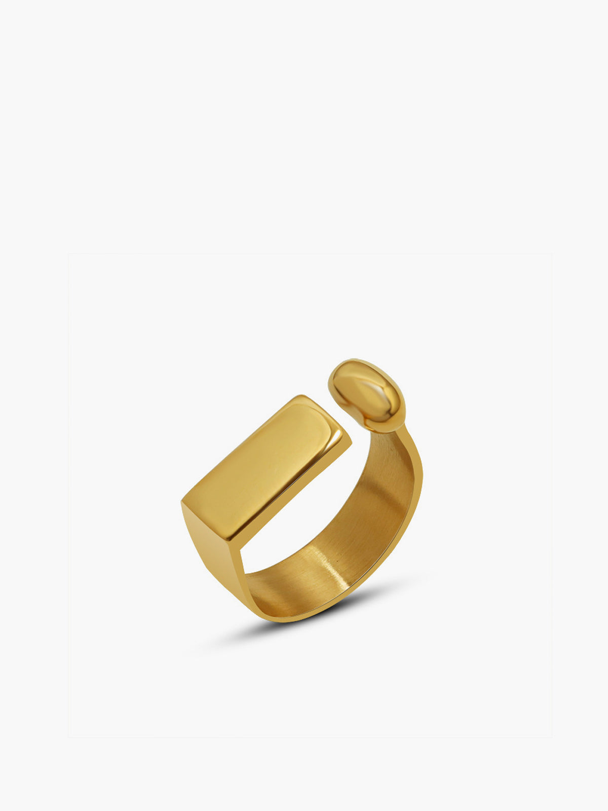 Elegant in eenvoud: geometrische gouden open ring