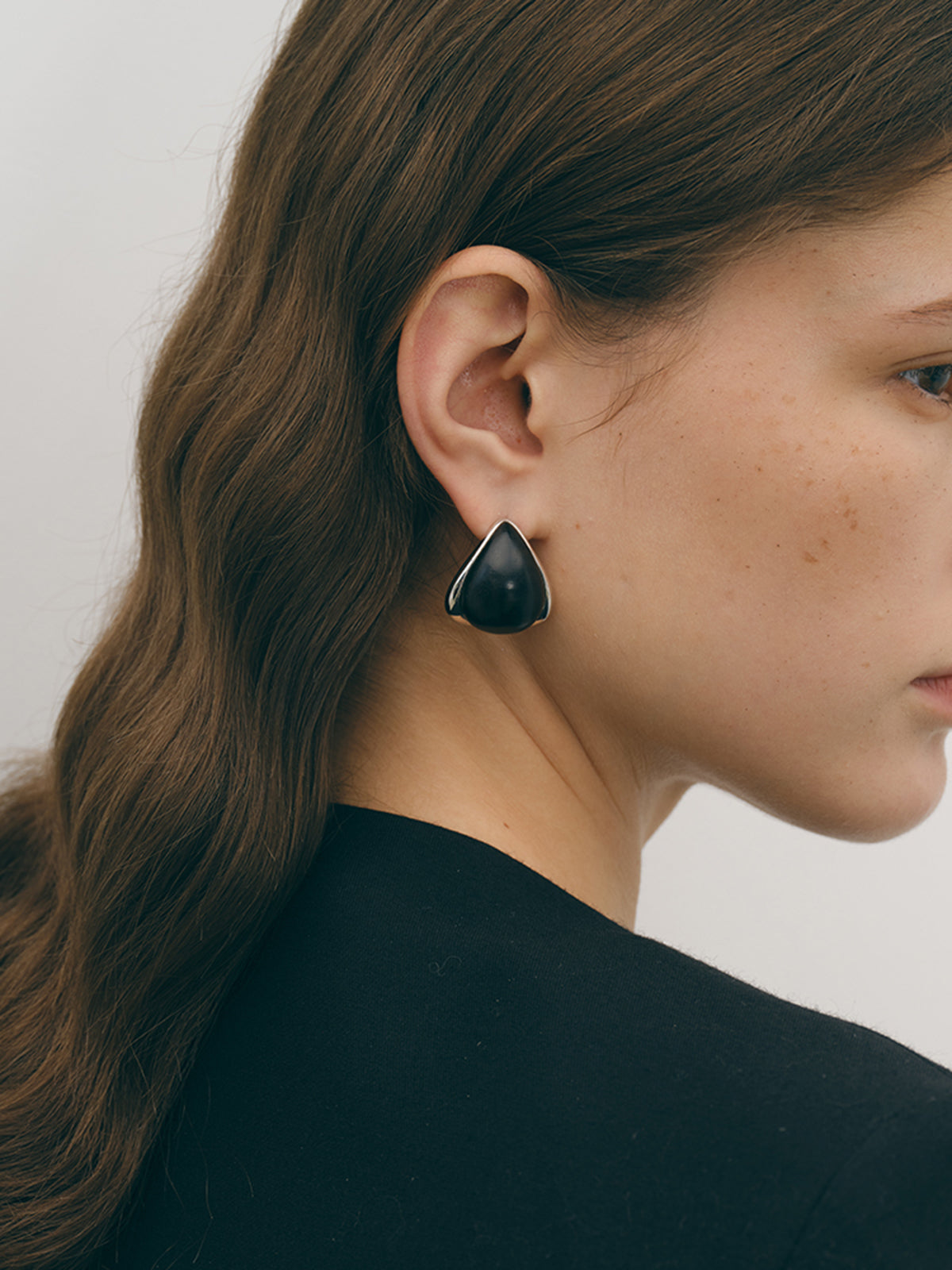 Elegante Bijoux Minuit Zwarte Onyx Oorbellen