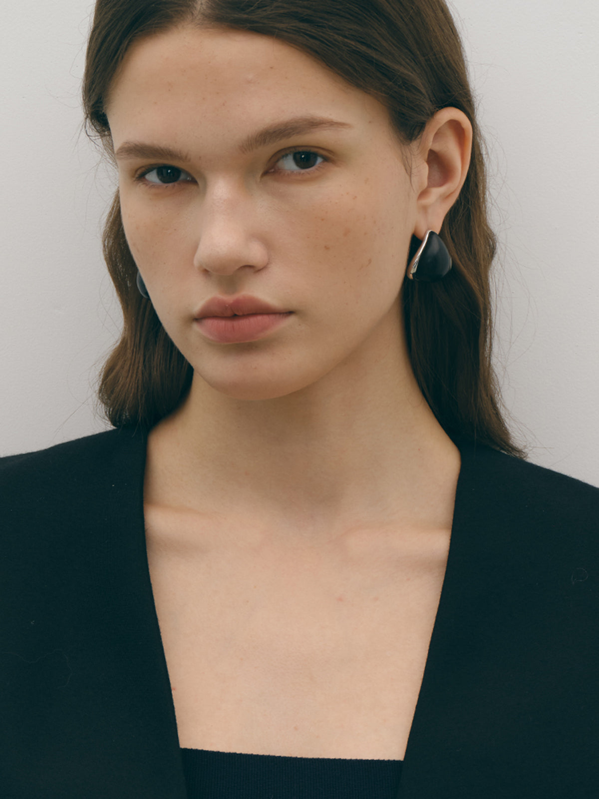 Elegante Bijoux Minuit Zwarte Onyx Oorbellen