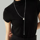 Elegante Parels Y-vormige Lariat Ketting voor een Chic en Tijdloze uitstraling
