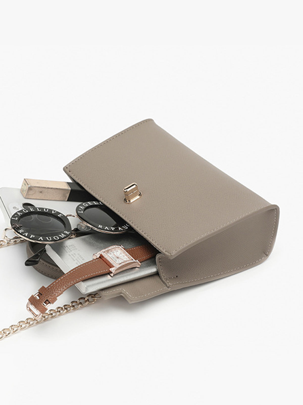 Stijlvolle mini schoudertas crossbody met praktische flap voor gemak en elegantie