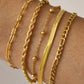 5 stuks Geometrische Gouden Kettingarmband