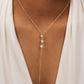 Rhinestone Lariat Dangle Ketting