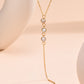 Rhinestone Lariat Dangle Ketting