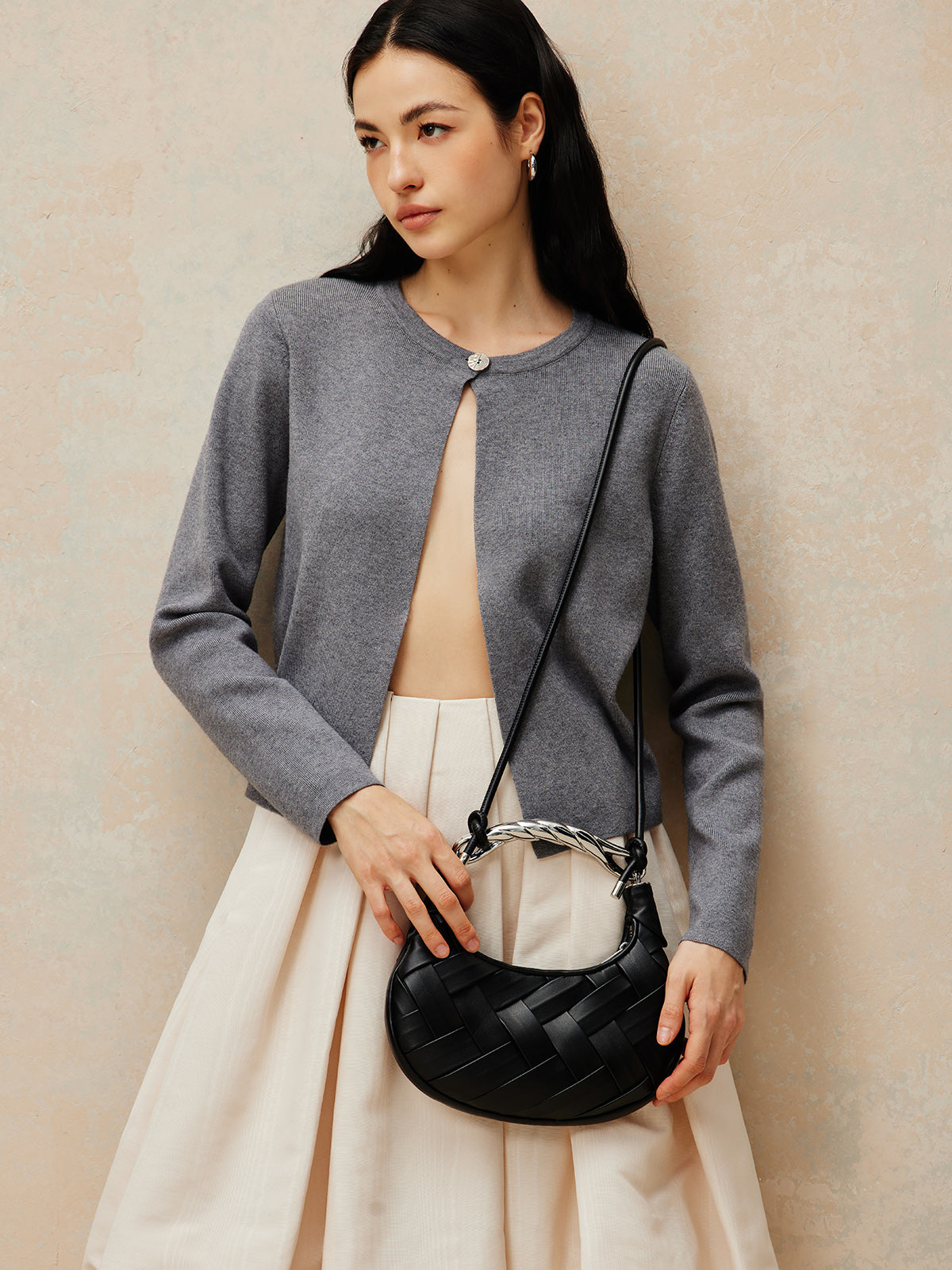 Chique Geweven Gevlochten Draagtas