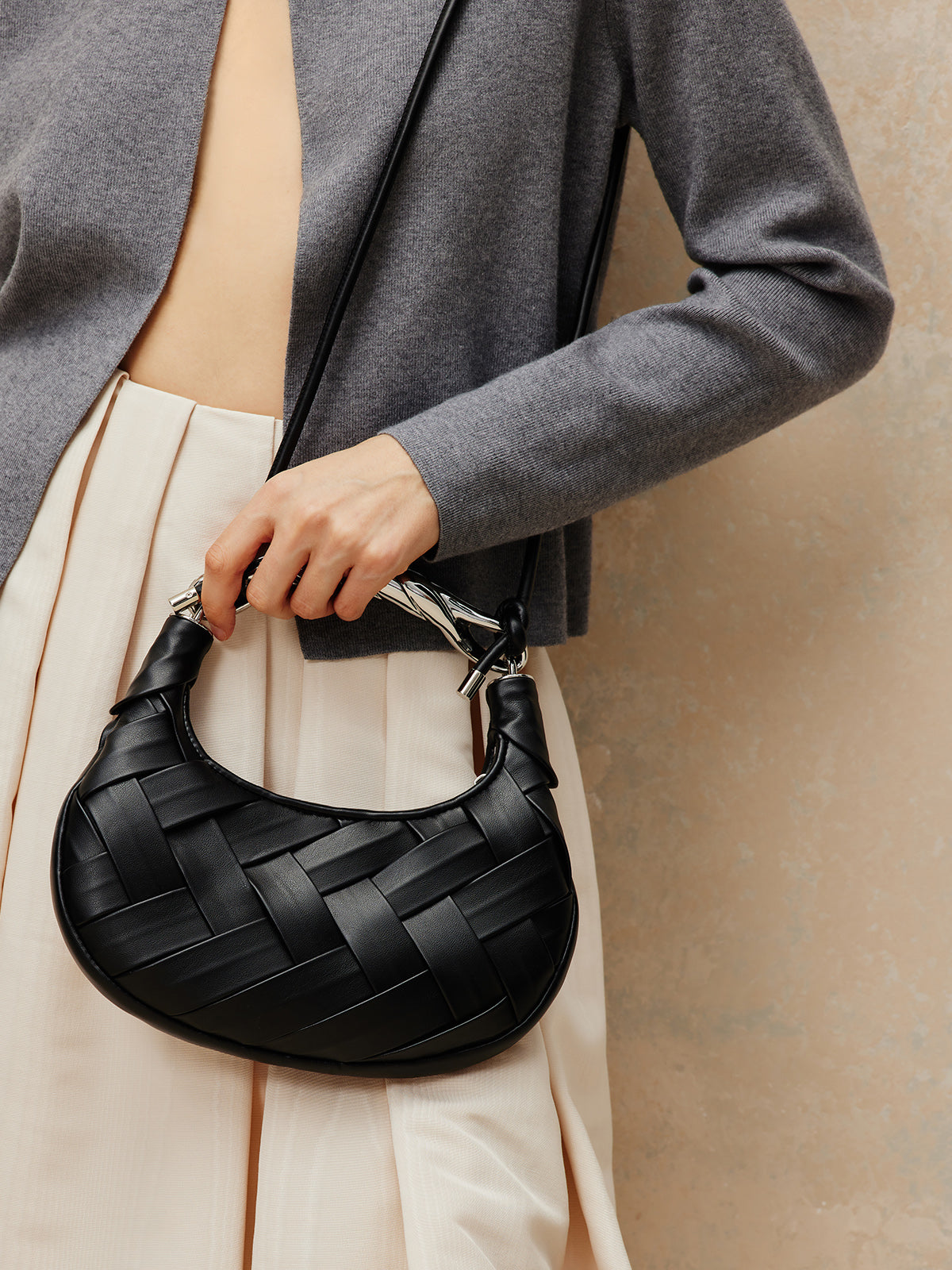 Chique Geweven Gevlochten Draagtas