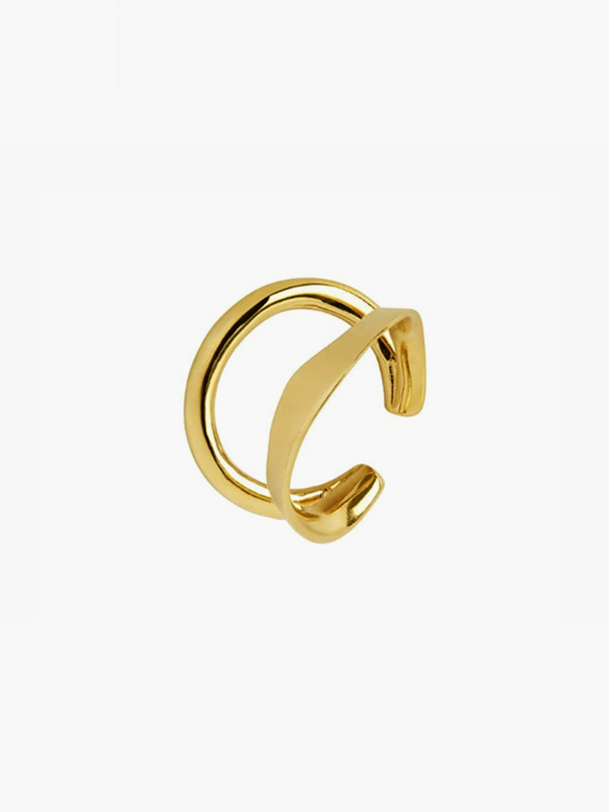 Dubbel Laag Onregelmatige Oor Ring - Set van 1 stuk