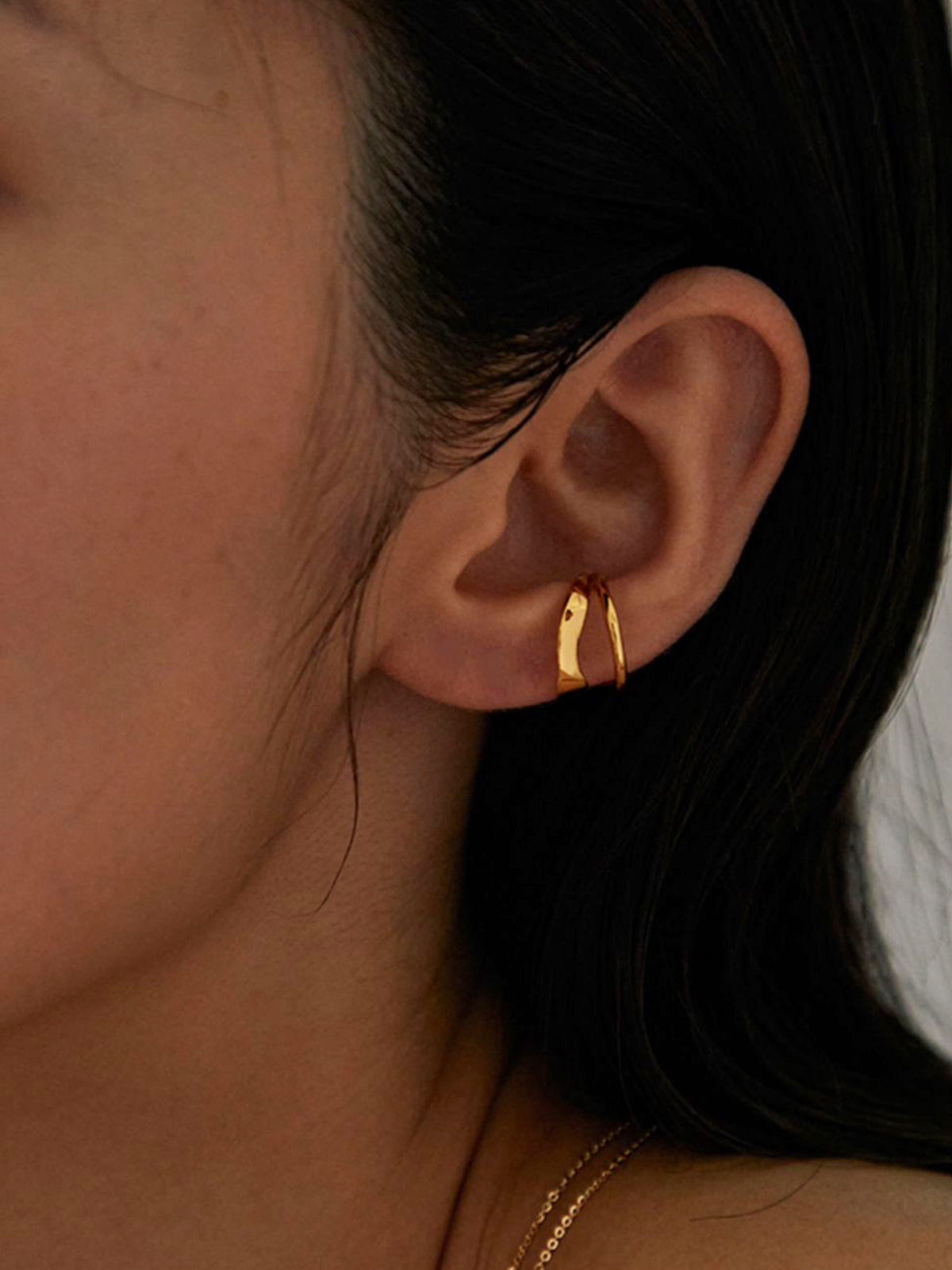 Dubbel Laag Onregelmatige Oor Ring - Set van 1 stuk