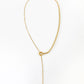 Elegante Y-halsketting met lariat in goud