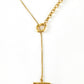 Elegante Y-halsketting met lariat in goud