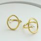 Gouden ring met zoetwaterparel in ovale en cirkelvorm voor een elegante uitstraling