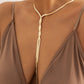 Gouden Slangenketting Draaiknoop Tassel Ketting