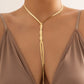 Gouden Slangenketting Draaiknoop Tassel Ketting