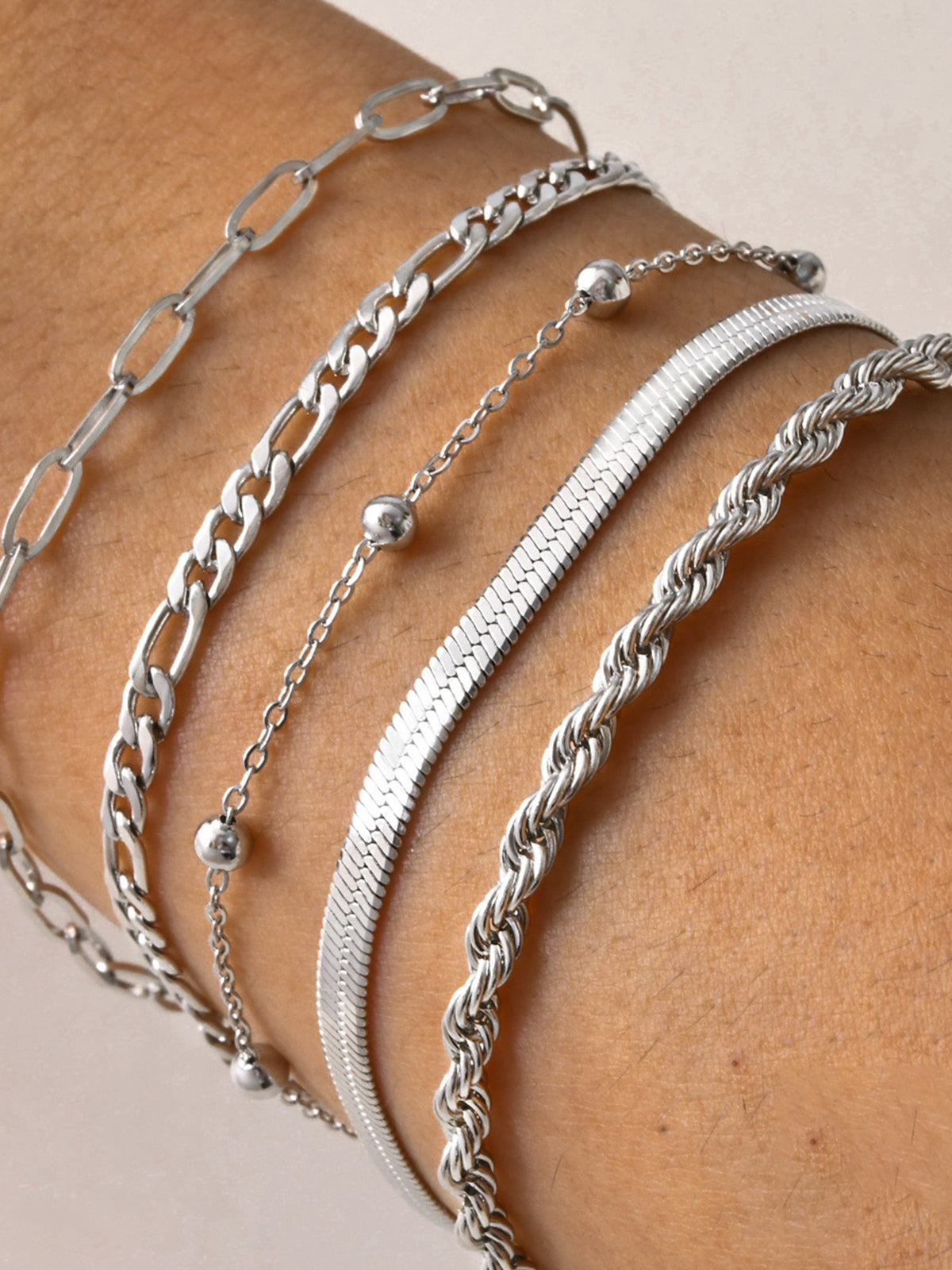 5 stuks Geometrische Gouden Kettingarmband