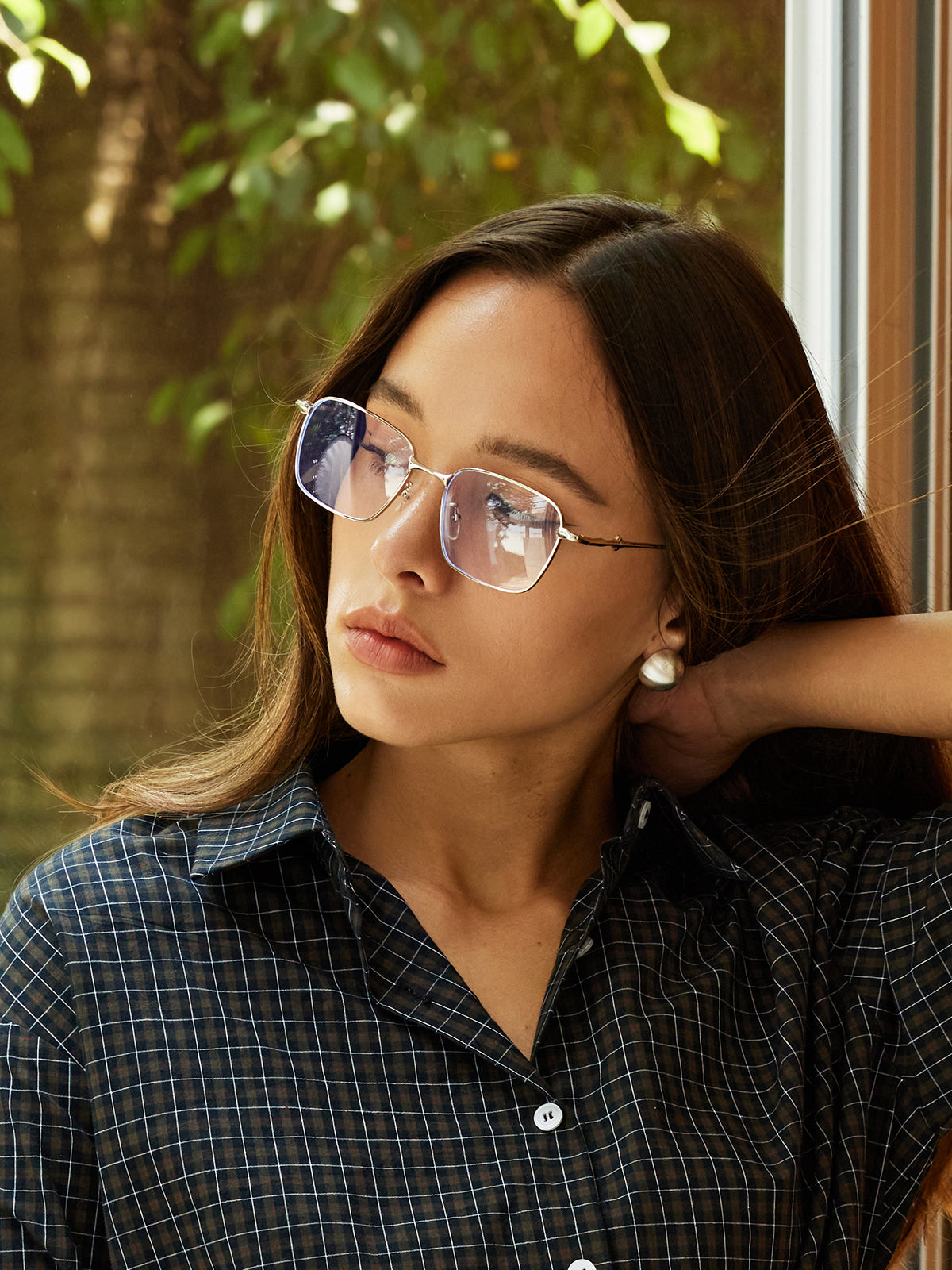 Elegant vierkante brillenkoker