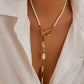 Elegante en trendy geometrische schakelparelketting