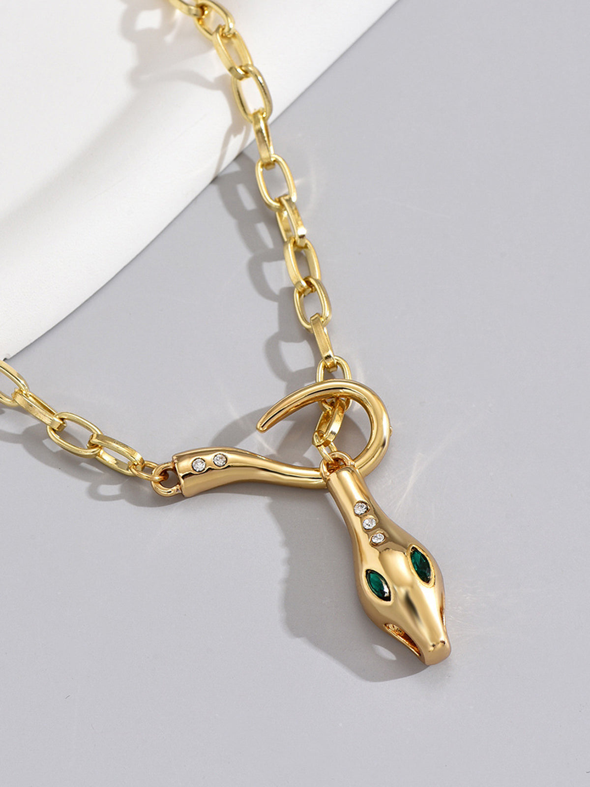 Rhinestone Slang Oorring Ketting