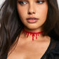 Halloween Imitation Blood Dripping Choker Necklace