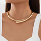 Gouden Waterdruppel Open Choker – Minimalistische Dames Ketting