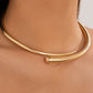 Gouden Waterdruppel Open Choker – Minimalistische Dames Ketting