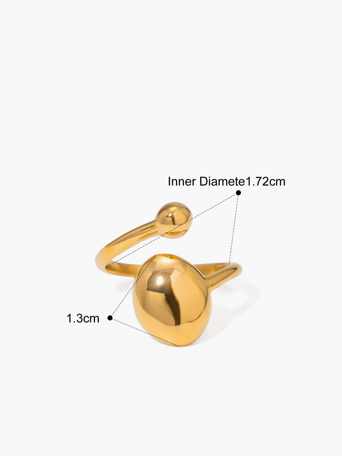 Trendy asymmetrisch open ring voor stijlvolle looks