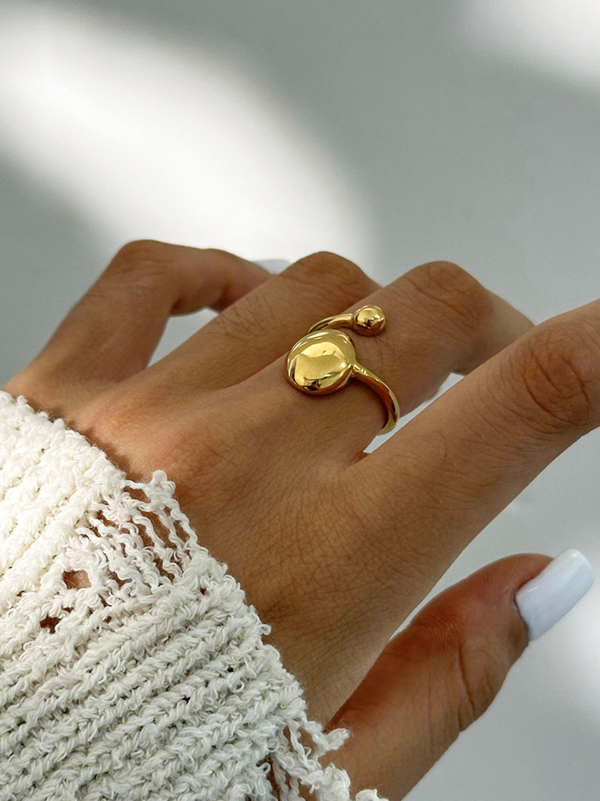 Trendy asymmetrisch open ring voor stijlvolle looks